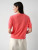 Cashmere Short Sleeve Cardigan in Popsicle Heather