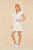 Linen Flutter Sleeve Dress in White