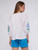 Mabel Emb Top in White Line