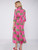 Natalia Dress in Pink Palm