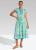 Palms 48" Ruffle Dress in Turquoise
