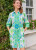 Ikat 37" Shirt Dress in Turquoise 