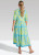 Astrid 48" Dress in Turq/Lime