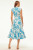 Charlotte Dress in Turquoise Flora