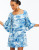 Vivienne Mini Dress in Blue Tropical Toile