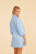 Exaggerated Sleeve Vegan Dress in Baby Blue