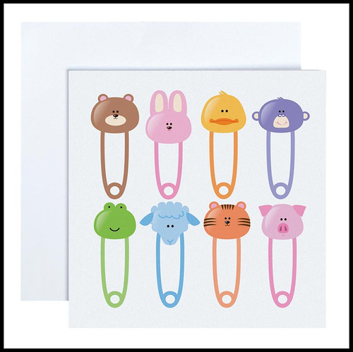 Diaper Pin Enclosure Card