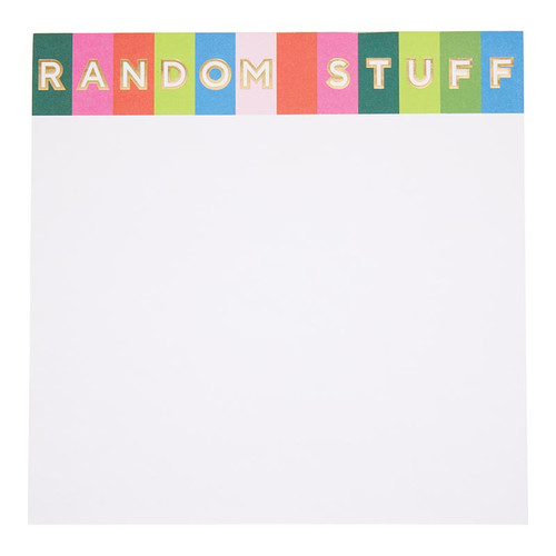 BRIGHT & BOLD Random Stuff Jumbo Magnetic List Pad