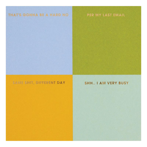 N SQUARED Colorblock 3x3 Mini Square Notepad