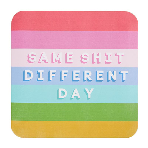 N SQUARED Stripe Leatherette Mouse Pad