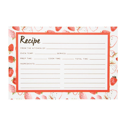 STRAWBERRY FIELDS Recipe Cards