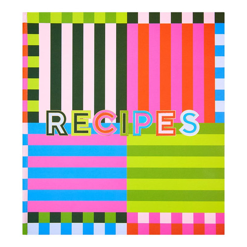 BRIGHT & BOLD Stripe Kitchen Binder with Notes