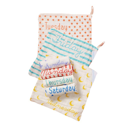 YOU ARE MY SUNSHINE 7ct Days Of The Week Washcloth Set