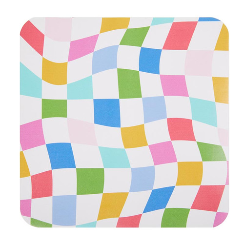 N SQUARED Checkerboard Leatherette Mouse Pad