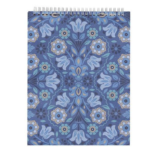 Forget Me Not Large Top Spiral Notebook