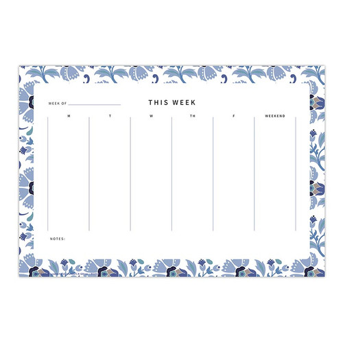 Forget Me Not Weekly Desk Pad