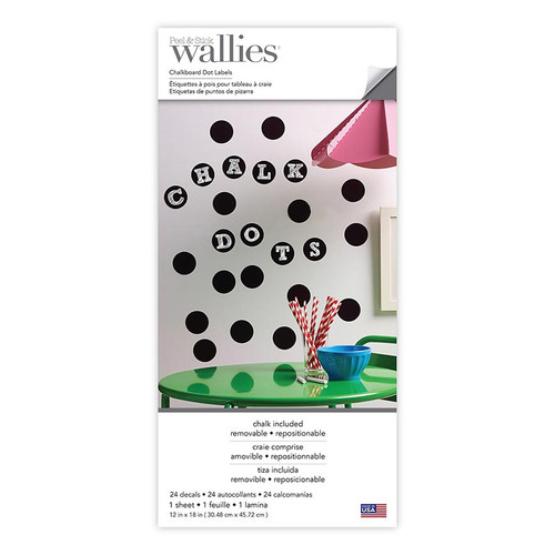 CHALK DOTS CHALKBOARD WALLIES W16056
