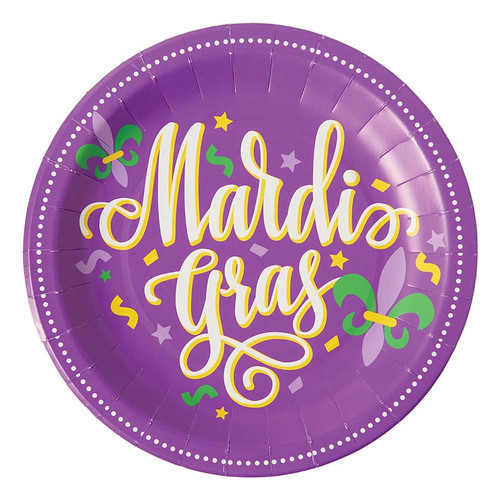 8CT MARDI GRAS DIN PLT TW12-25386