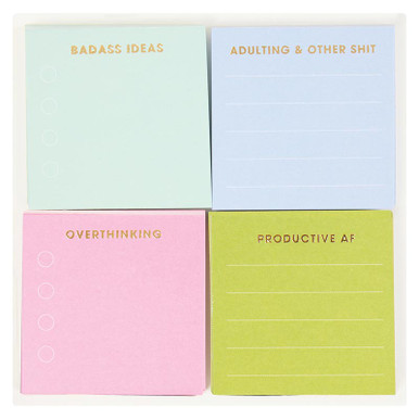 N SQUARED Colorblock Mini Notepad 4/pack - [Wholesale]CR Gibson