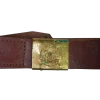 Romanian Leather Belt With Brass Buckle