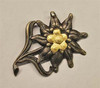 Bw German Army Edelweiss Cap Insignia from Hessen Antique