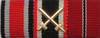 German Ribbon Bar, EK + KVK W/ Swords + Ostfront from Hessen Antique