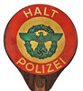 German Police Traffic Control Paddle from Hessen Antique