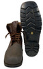 Swedish Army Brown Low Boots With Rubber Soles from Hessen Antique