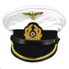 Kriegsmarine Junior Officer White Visor Cap (Erel)