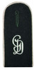 GD Enlisted Shoulder Boards on Bottle-Green wool