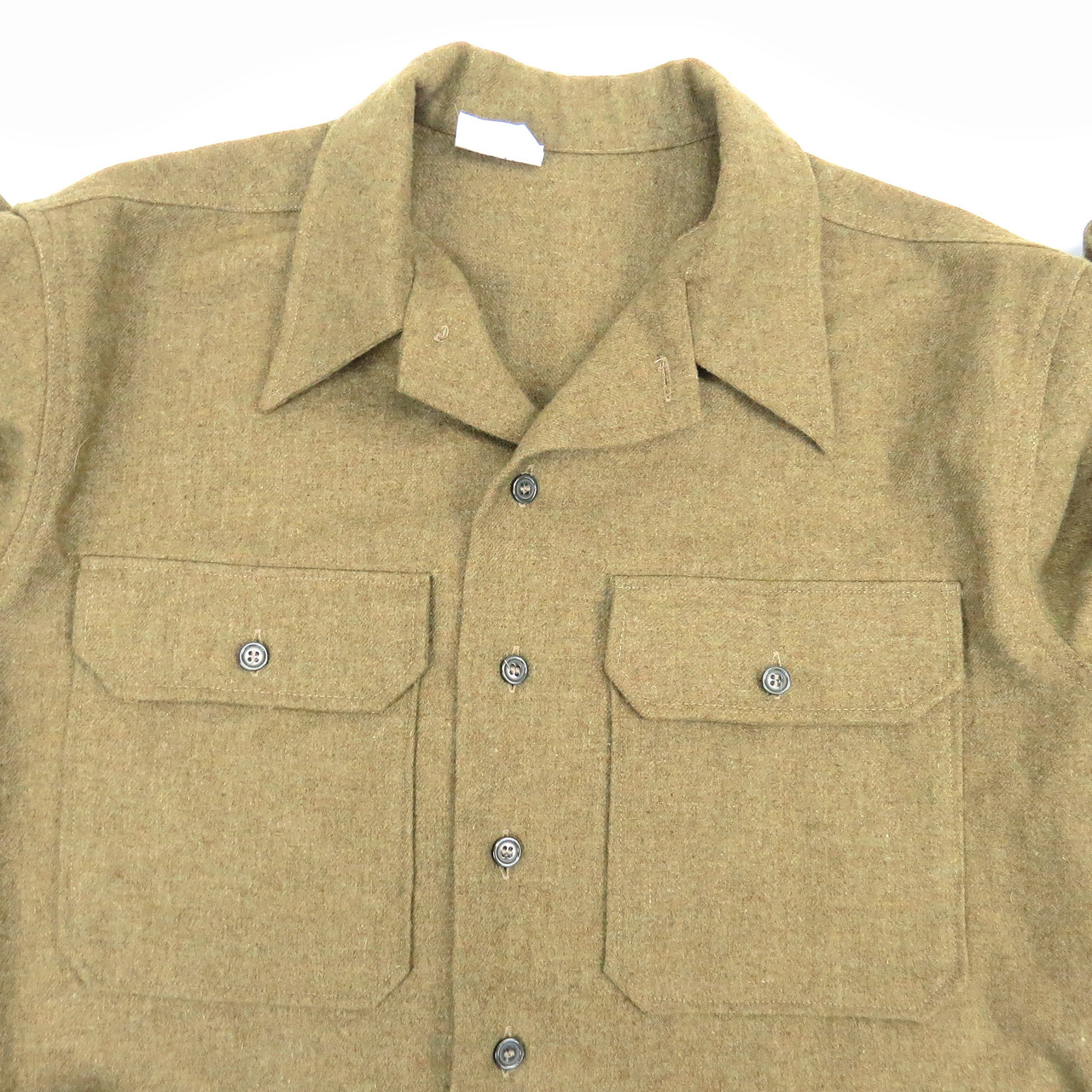 M37 Army OD Wool Shirt - Medium