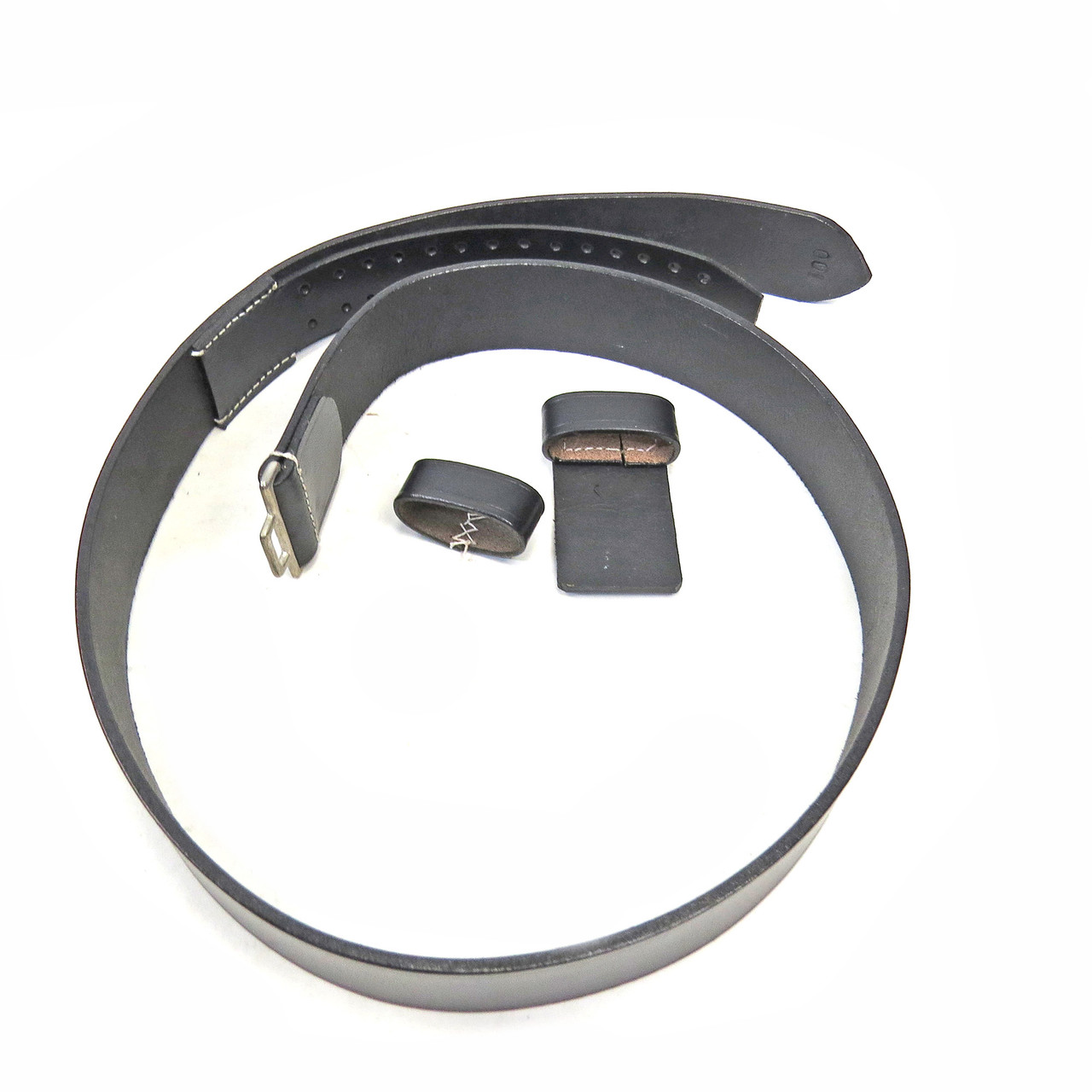 Black Leather Belt 4 cm wide - Closeout