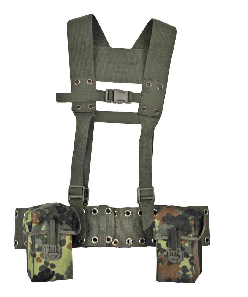 Bundeswehr G3 Flecktarn 4 Piece Harness Set - Used