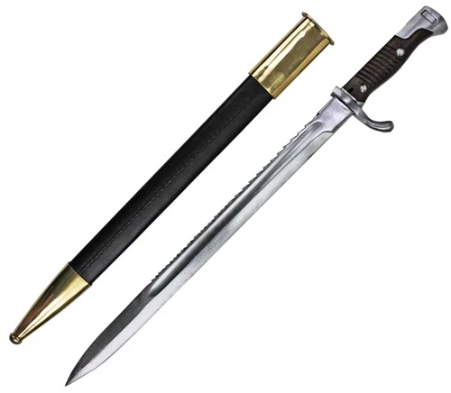 M1898/02 Saw-Back Bayonet "in the white"