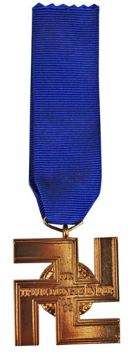 SS 25 Year Service Medal With Ribbon from Hessen Antique