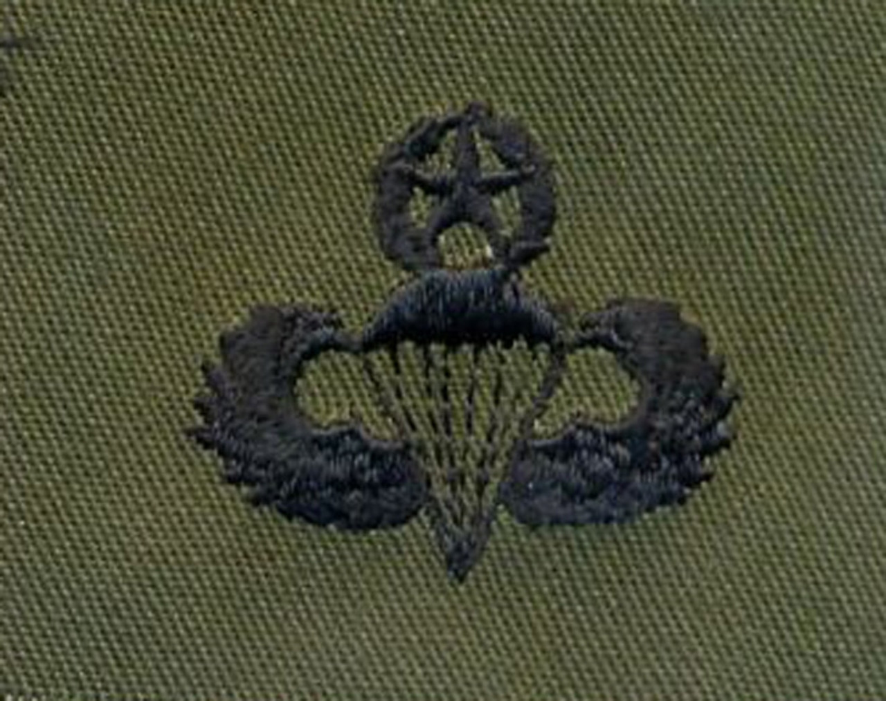 Army Master Parachute -  Embroidered - Black Thread from Hessen Antique