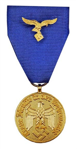 Air Force  12 Year Service Medal With Ribbon & LW Eagle Device from Hessen Antique