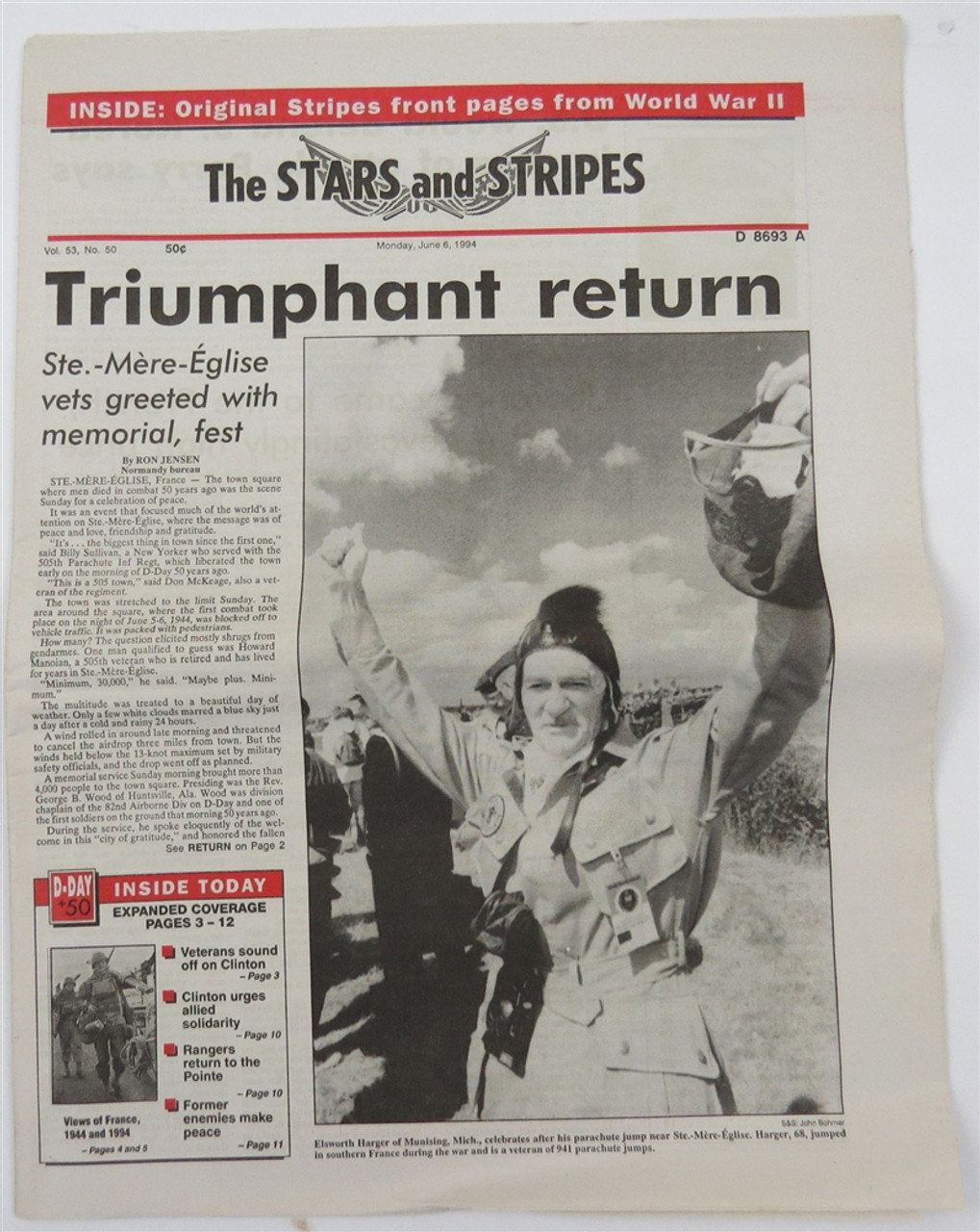 D-Day, The Stars and Stripes, June 6 1994