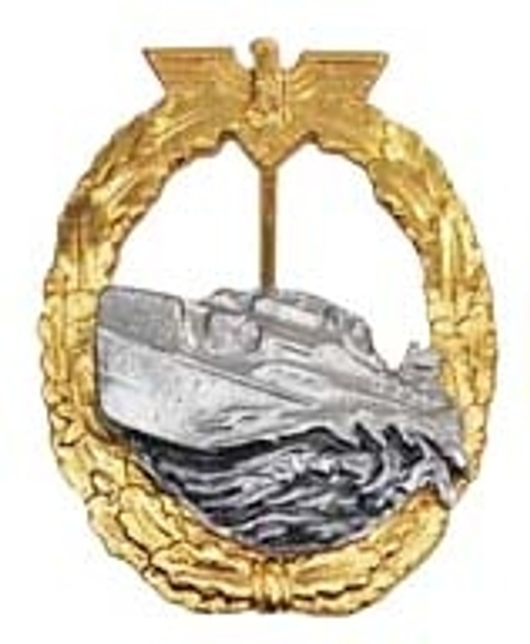 Kriegsmarine Patrol/Torpedo Boat War Badge - 1st Pattern (Schnellboot-Kriegsabzeichen) from Hessen Antique