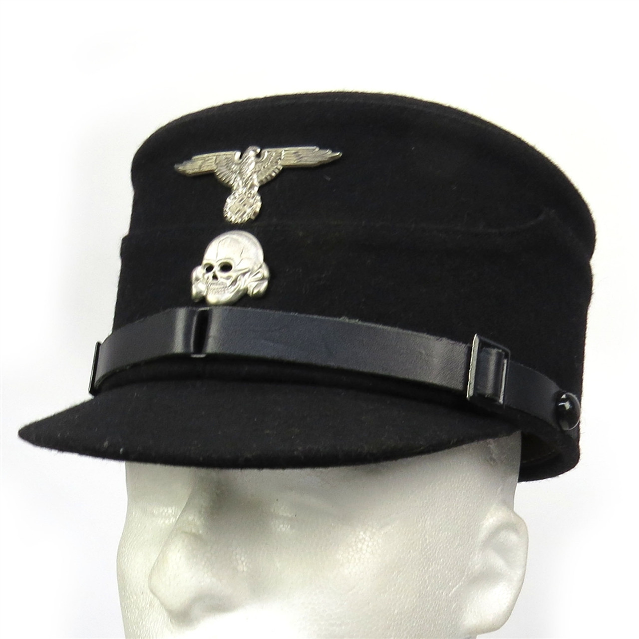 Fictional SS Guard Black Wool Kepi From Major TV Series from Hessen Antique