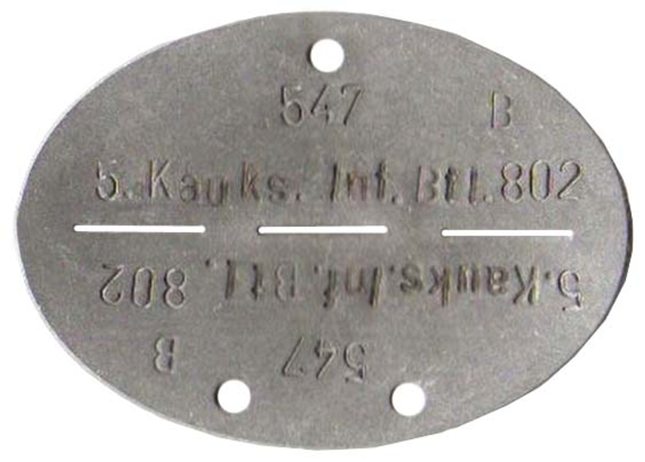German I.D. Disk stamping