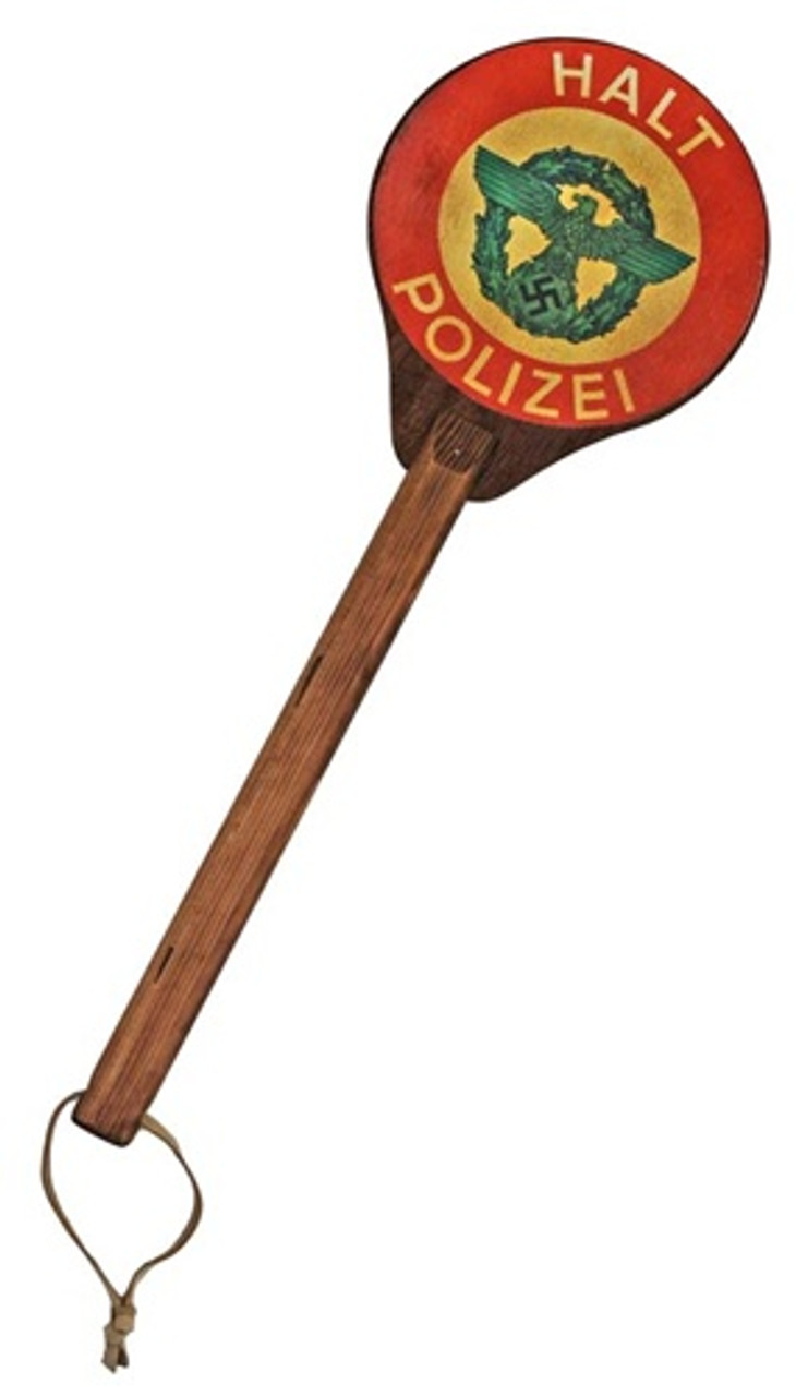 German Police Traffic Control Paddle from Hessen Antique