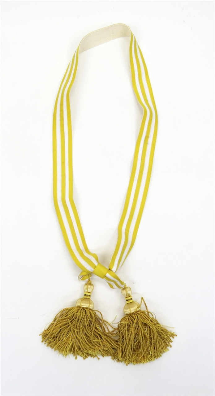 WW2 Imperial Japanese Army Officer's Sash, Gold & White - Reproduction
