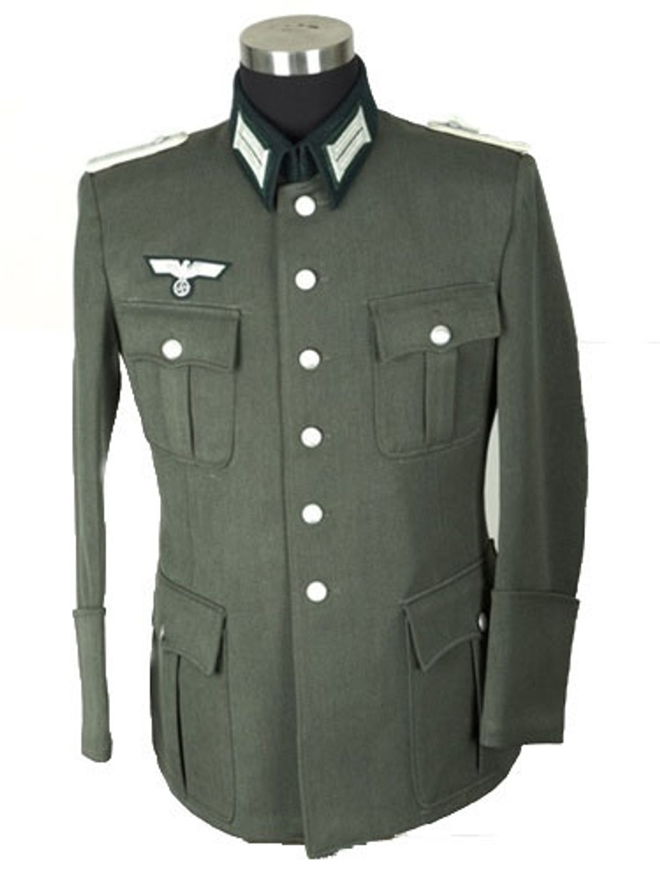 German Officer Dress Tunic in Gabardine Twill from Hessen Antique