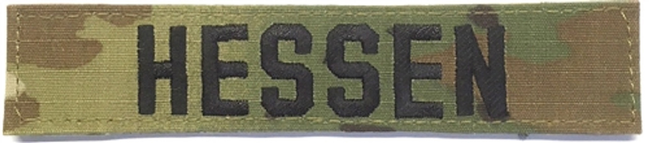 Army OCP NAME TAPES with VELCRO (5 INCH LENGTH) from Hessen Antique