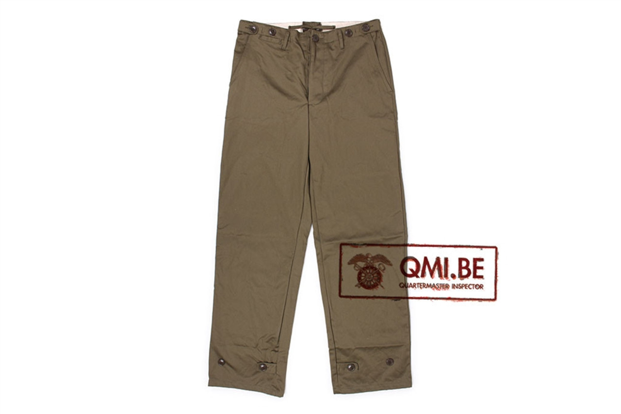 パンツ 40s us army M43 TROUSERS FIELD COTTON OD Vintage 40s US Army M43 Cotton Sateen Field Trousers WW2
