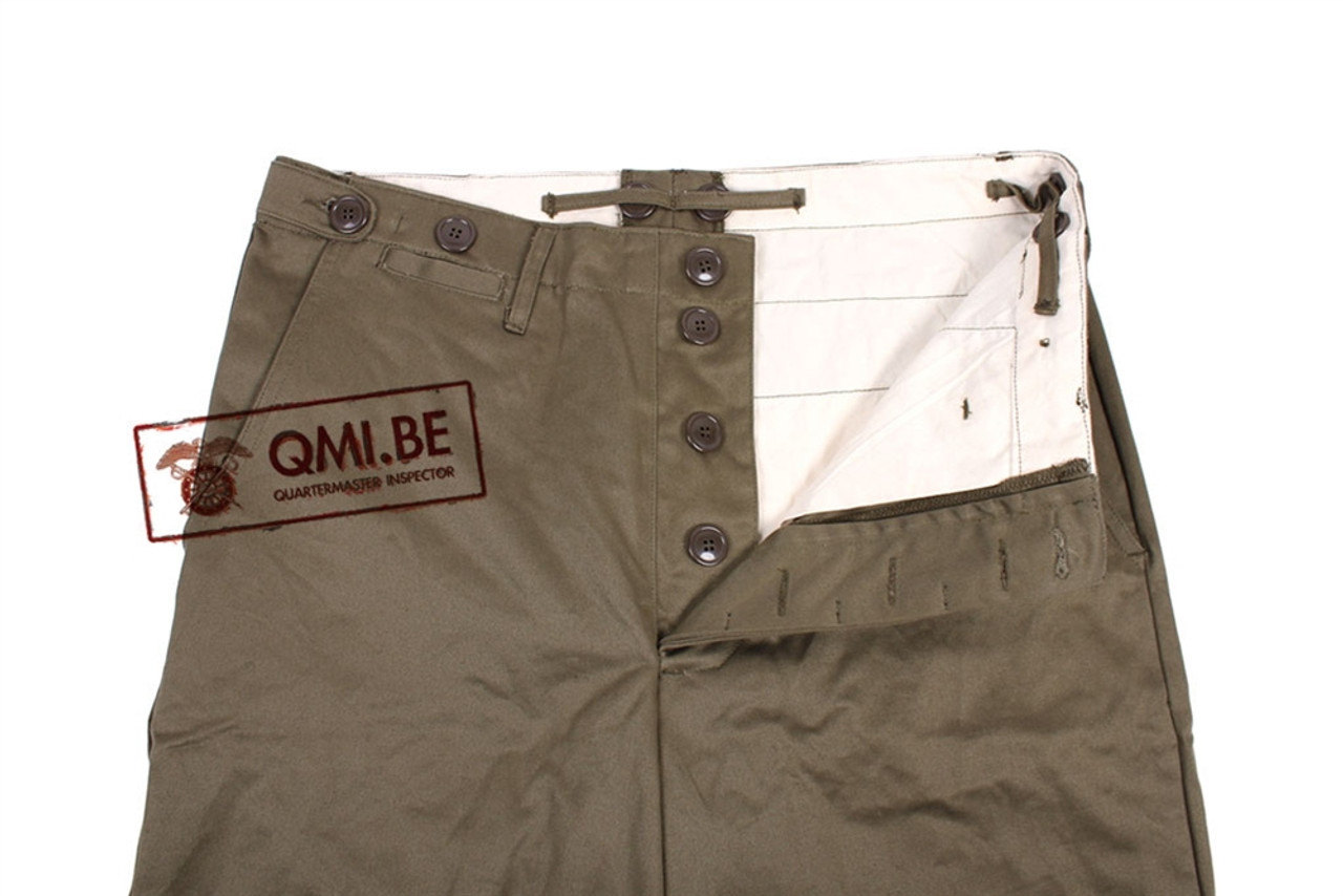 QMI M43 Trousers, Field, Cotton O.D. from Hessen Antique