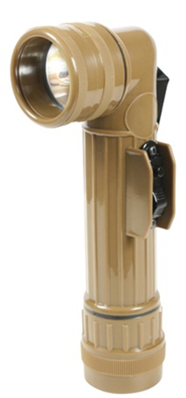 G.I. Type Angle-Head Flashlights: Coyote Brown from Hessen Antique