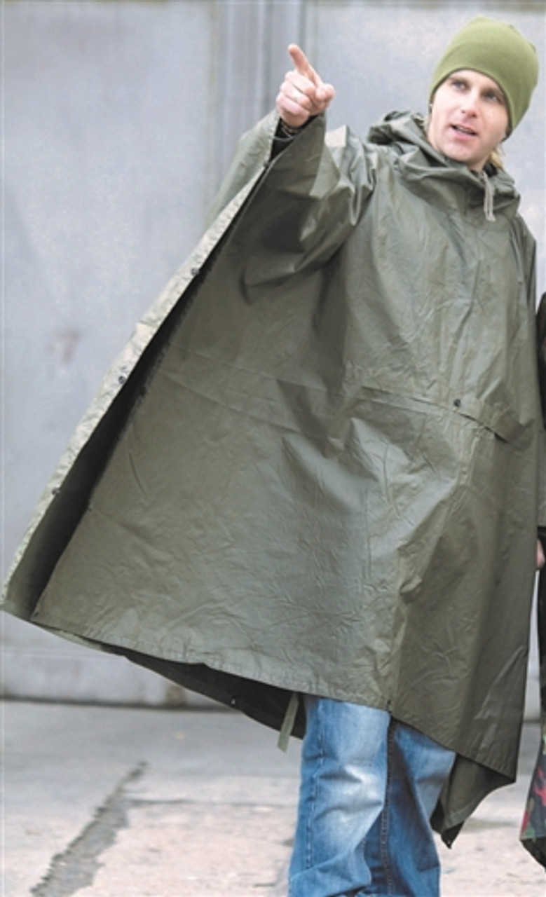 GERMAN OD WET WEATHER BW Poncho from Hessen Surplus