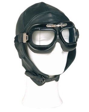 Repro German Leather Aviator Helmet 